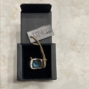 UNO de 50 Silver Ring with Blue Topaz Gemstone